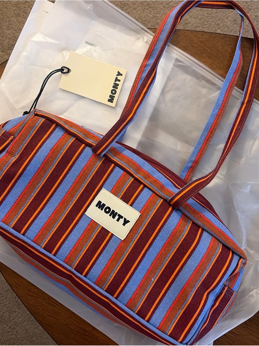 Monty Striped Shoulder Bag